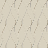 Antonina Vella Wavy Stripe Beige/Silver/Gold Wallpaper