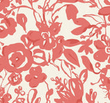 York Brushstroke Floral Coral Wallpaper