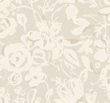 York Brushstroke Floral Taupe Wallpaper