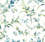 York Blossom Branches White & Blue Wallpaper