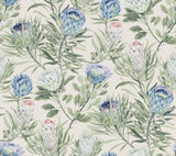 York Protea Cream & Blue Wallpaper