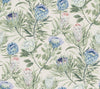 York Protea Cream & Blue Wallpaper