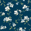York Dogwood Navy Wallpaper