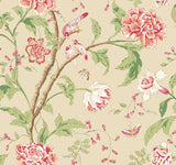 York Teahouse Floral Cream & Coral Wallpaper