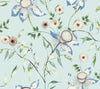 York Dream Blossom Light Blue Wallpaper