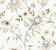 York Dream Blossom White & Green Wallpaper