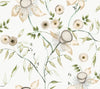 York Dream Blossom White & Green Wallpaper