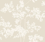 York Lunaria Silhouette Light Taupe & White Wallpaper
