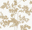 York Lunaria Silhouette White & Gold Wallpaper