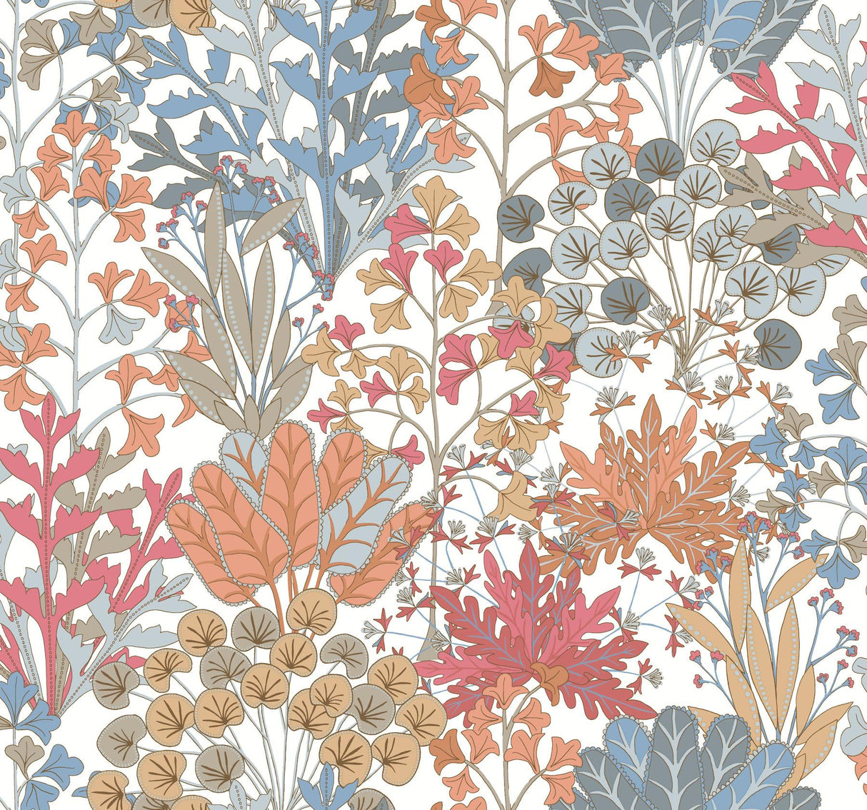 York Forest Floor Coral Wallpaper