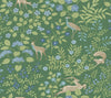 Erin & Ben Co. Woodland Floral Peel And Stick Meadow Green Wallpaper
