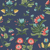 Erin & Ben Co. Heirloom Floral Peel & Stick Navy Wallpaper