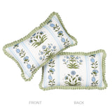 Schumacher Sky 20" x 12" Royal Poppy Stripe Pillow