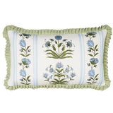 Schumacher Sky 20" x 12" Royal Poppy Stripe Pillow