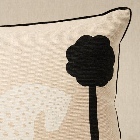 Schumacher Polka Dot Pony Natural 18" x 12" Pillow