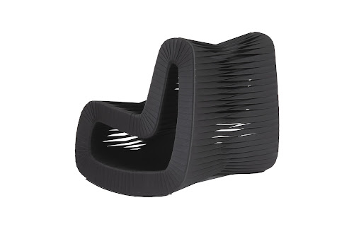 Phillips Collection Seat Belt Rocking Black/Black Chair