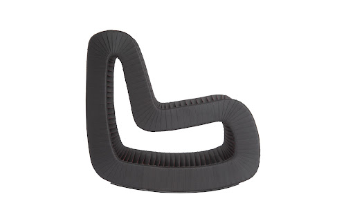 Phillips Collection Seat Belt Rocking Black/Red Chair