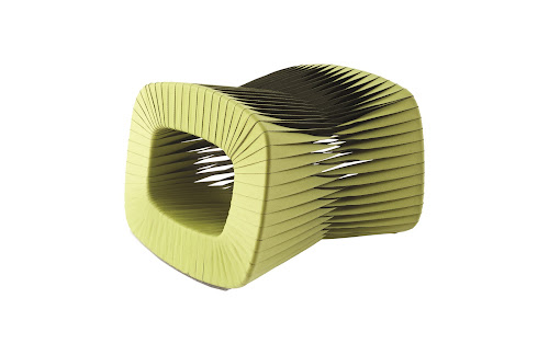 Phillips Collection Seat Belt Ottoman Green Chair