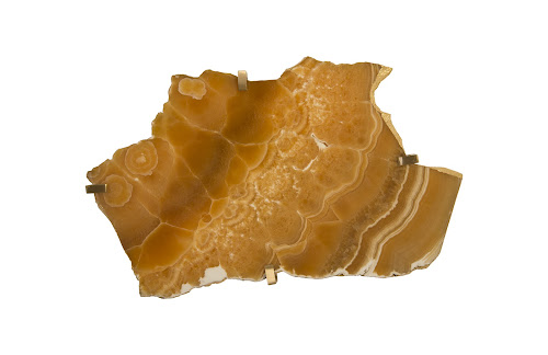 Phillips Collection Gem Wall Tile in Brass Setting Sand Onyx Wall Art