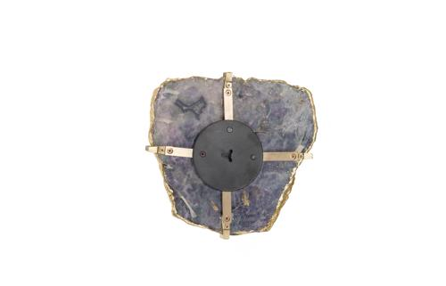 Phillips Collection Gem Wall Tile in Brass Setting Purple Quartz Wall Art