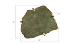 Phillips Collection Gem Wall Tile in Brass Setting Green Emerald Wall Art