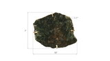 Phillips Collection Gem Wall Tile in Brass Setting Glacier Charcoal Wall Art