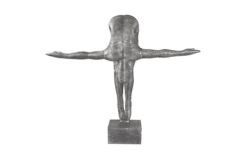 Phillips Collection Diving Sculpture Aluminum Large Accent