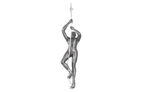 Phillips Collection Climbing Sculpture w/Rope Black/Silver Aluminum Accent
