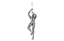 Phillips Collection Climbing Sculpture w/Rope Black/Silver Aluminum Accent