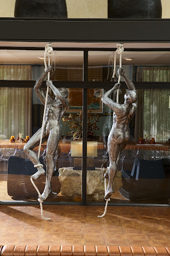 Phillips Collection Climbing Sculpture w/Rope Black/Silver Aluminum Accent