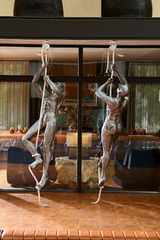 Phillips Collection Climbing Sculpture w/Rope Black/Silver Aluminum Accent