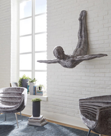 Phillips Collection Diving Wall Sculpture Aluminum Large Accent