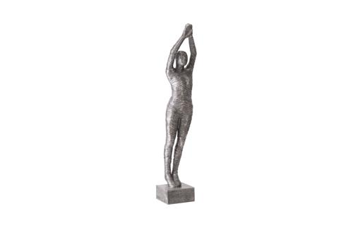 Phillips Collection Standing Diving Sculpture Black/Silver Aluminum Accent