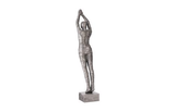 Phillips Collection Standing Diving Sculpture Black/Silver Aluminum Accent