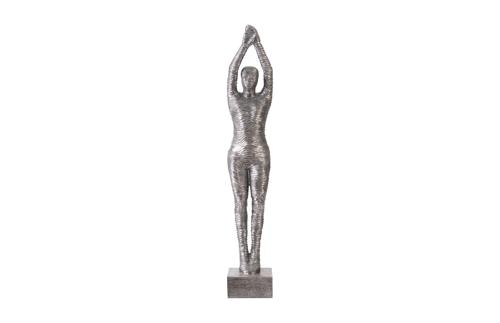 Phillips Collection Standing Diving Sculpture Black/Silver Aluminum Accent