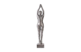 Phillips Collection Standing Diving Sculpture Black/Silver Aluminum Accent