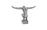Phillips Collection Outstretched Arms Sculpture, Aluminum, Small Silver Accent
