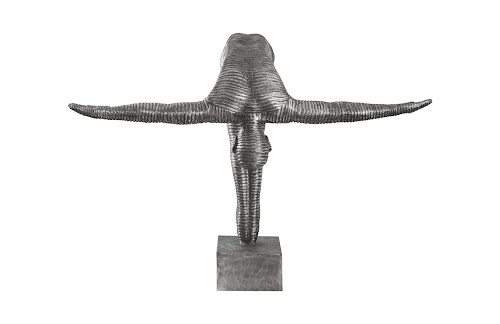 Phillips Collection Diving Sculpture, Aluminum, Small Silver Accent
