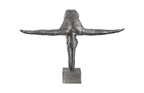 Phillips Collection Diving Sculpture, Aluminum, Small Silver Accent