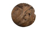 Phillips Collection Teak Wood Ball, Large Brown Accent