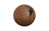 Phillips Collection Teak Wood Ball, Medium Brown Accent