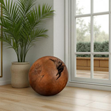 Phillips Collection Teak Wood Ball, Medium Brown Accent