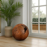 Phillips Collection Teak Wood Ball, Medium Brown Accent