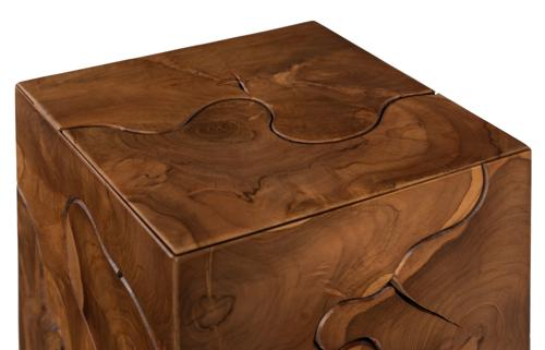 Phillips Collection Teak Slice Square Stool