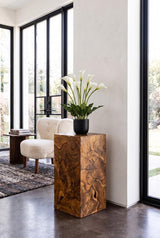 Phillips Collection Teak Slice Pedestal Square SM Accent