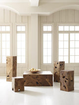 Phillips Collection Teak Slice Pedestal Square SM Accent