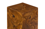 Phillips Collection Teak Slice Pedestal Square MD Accent