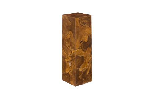 Phillips Collection Teak Slice Pedestal Square LG Accent