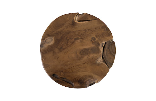 Phillips Collection Teak Chunk Round Side Table