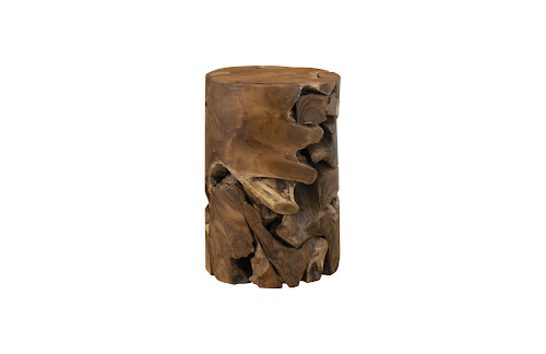 Phillips Collection Teak Chunk Round Side Table